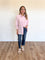 Kimberly Oversized Shirt in Pink Stripe