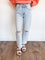 Ryder Mid Rise Bowed Straight Jeans
