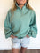 Piper Snap Button Collared Sweatshirt in Sage