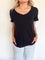 Sutton V Neck Tee In Black