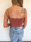 Lainey Crop Spaghetti Tank in Terra Cotta