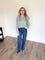 Camellia Crop Sweatshirt in Sage Green