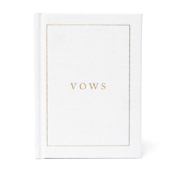 Wedding Vows Book with Gold Foil