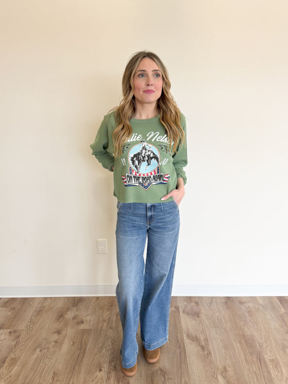 Rayna Willie Nelson Crop Crew Neck