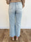 Clementine Distressed High Rise Wide Ankle Jeans