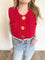 Bryce Crop Sweater Vest in Red