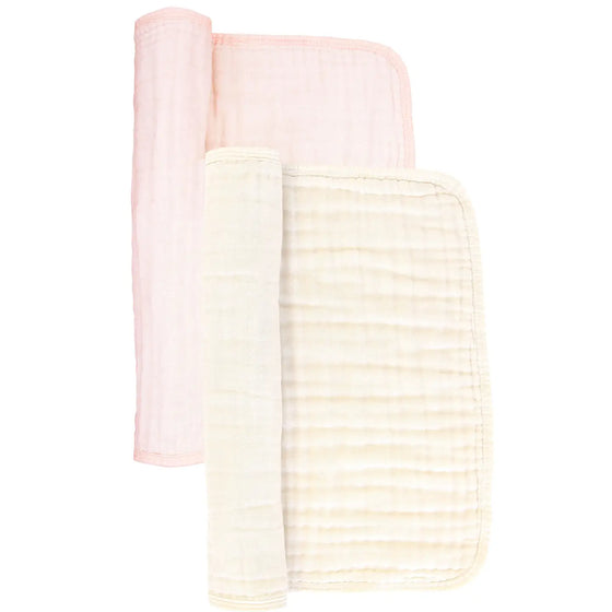 Cloud Muslin Burp Cloth 2 Pack- Blush + Cream