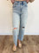 Clementine Distressed High Rise Wide Ankle Jeans