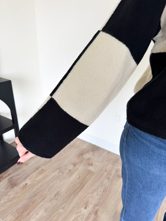 Felicity Oversized Checkered Sweater