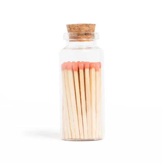 Medium Corked Vial Matches - Tangerine