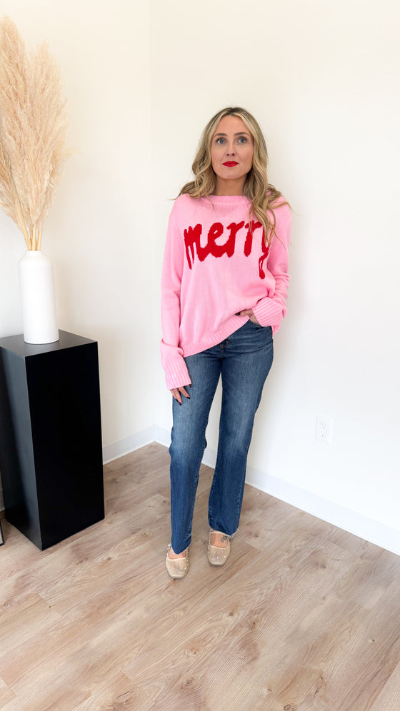 Joy Merry Sweater in Pink