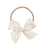 Lace Bow Headband - Tan Stripe