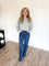 Camellia Crop Sweatshirt in Heather Grey