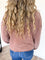 Gemma Mineral Washed Raw Hem Sweatshirt in Chestnut