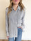 Halle Button Down Top in Bluestone