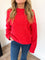 Nadia Oversized Drop Shoulder Sweater in Red