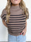 Louisa Stripe Sweater in Mocha