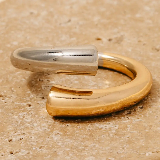 Nerida Two Tone Open Band Ring