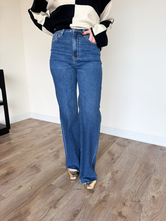 August High Rise Wide Leg Jeans