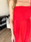 Ezra Crochet Lace and Crepe Maxi Dress in Red