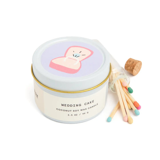 Scented Candle + Matches Set - Wedding Cake