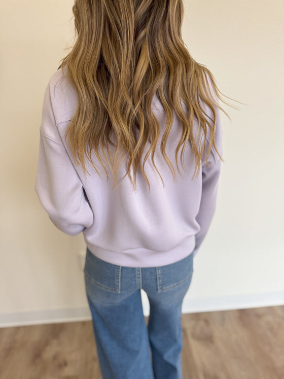 Spanx AirEssentials Crew Neck Sweatshirt in Lavender