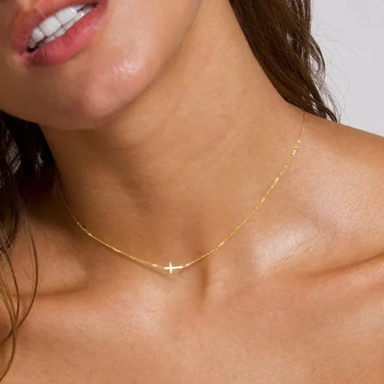 Cross Necklace in Gold
