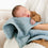 Cloud Muslin Burp Cloth 2 Pack- Steel