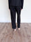 Catie Wide Trouser Pants in Black
