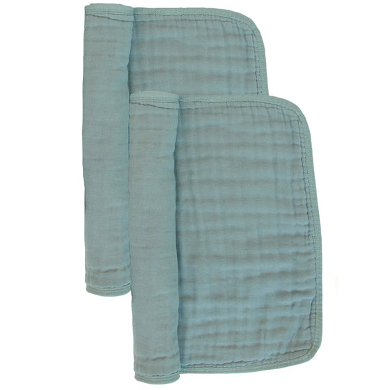 Cloud Muslin Burp Cloth 2 Pack- Steel