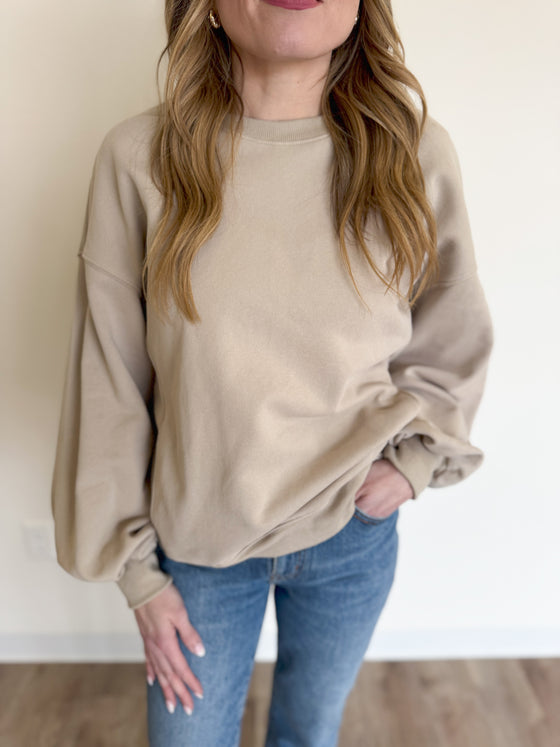 Jayda Oversized Crew Neck Sweatshirt