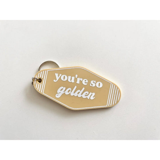 So Golden Motel Keychain in Golden