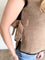 Brittani Mock Neck Contrast Side Tie Sweater