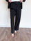 Catie Wide Trouser Pants in Black