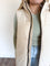Skylar Quilted Long Puffer Vest in Sand