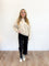 Carlie Checkered Crewneck Sweater in Taupe