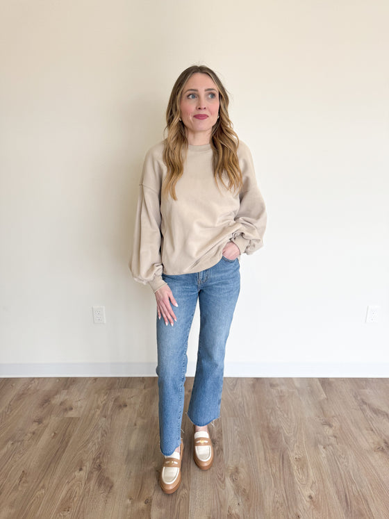 Jayda Oversized Crew Neck Sweatshirt