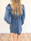 Zayla Smocked Dark Chambray Romper