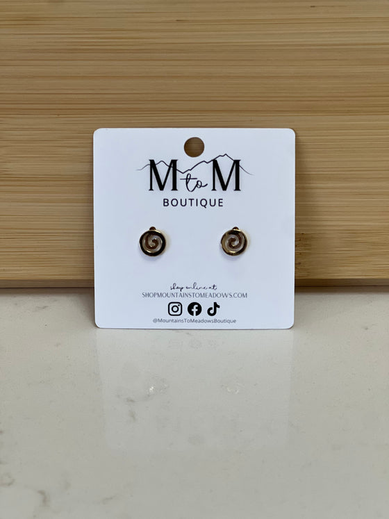 Ansley Swirl Earrings - Gold