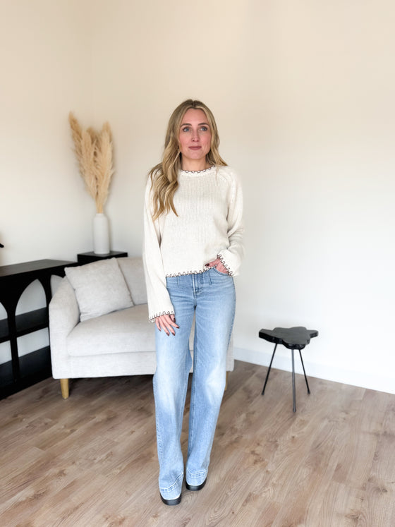 Vida Contrast Stitch Sweater