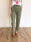 Braelyn Wide Leg Jeans in Green