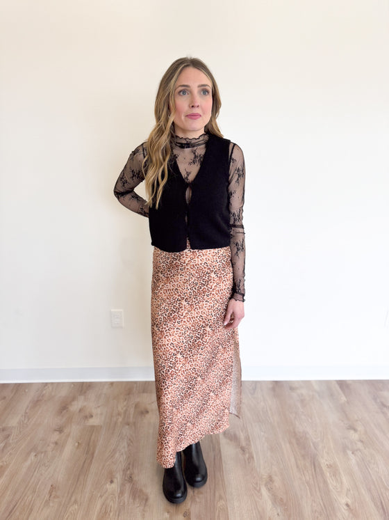 Elia Leopard Maxi Skirt