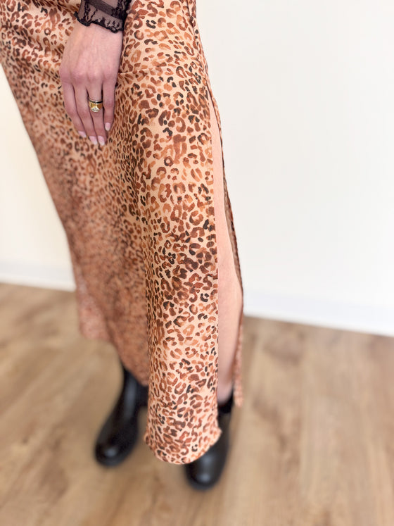 Elia Leopard Maxi Skirt