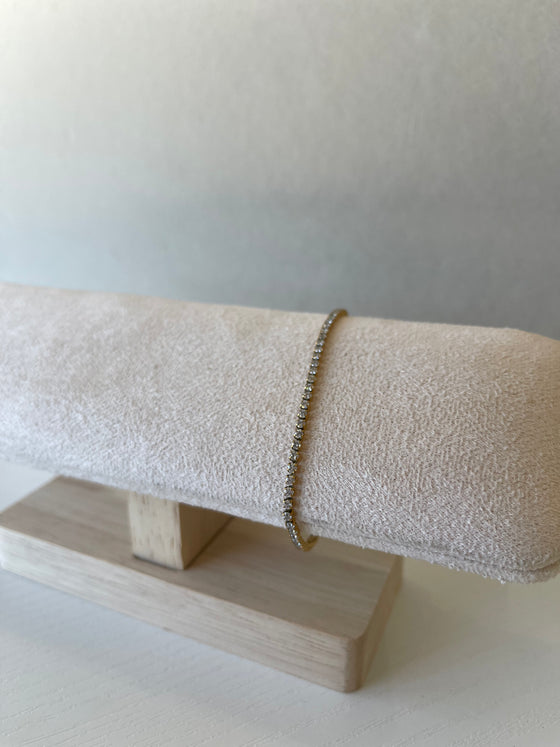 Mini Tennis Bracelet in Gold