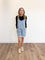 Marlowe Open Back Shortalls in Denim