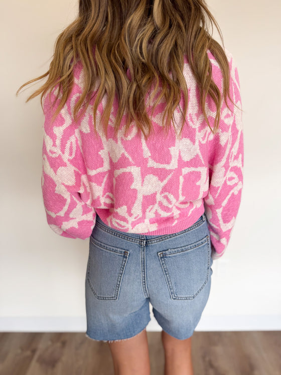 Winslow Floral Knit Dolman Sweater