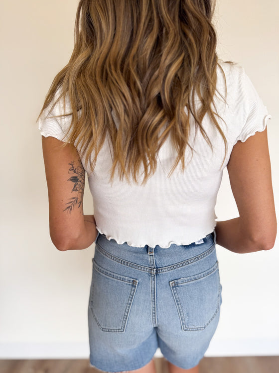 Porter Mini Waffle Short Sleeve Top