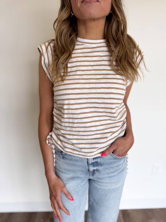 Anderson Striped Tie Top
