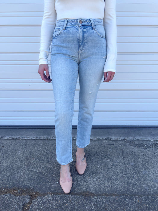 Nicole High Rise Cigarette Light Wash Jeans