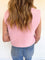 Kollyns Button Down Sweater Vest in Baby Pink